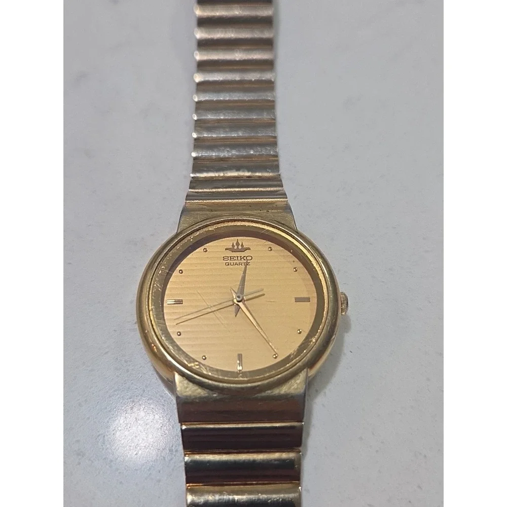 Seiko Quartz 5Y91-6040 Gold Plated Case Japan Made Vintage Watch